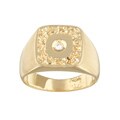 14k Yellow Gold Men's Diamond Nugget Ring