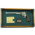 Long Barrel Revolver Colt .45 Pistol Shadow Box