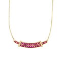 14k Gold Ruby and 1/6ct TDW Diamond Necklace