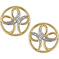 10k Yellow Gold .01ct Diamond Earrings