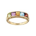 14k Yellow Gold Multi-gemstone Ring