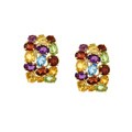 14k Yellow Gold Multi-gemstone Earrings