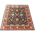 Indian Mahal Hand-knotted Black/ Red Rug (8' x 10')
