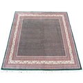 Indian Sarouk Mir Hand-knotted Green/ Ivory Rug (8' x 10')