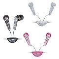 Crystal Stereo Earphone with Volume Control