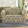 Chantal Black Floral Cream Sofa Slipcover