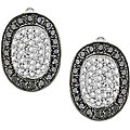 10k Gold 1/2ct TDW Black and White Diamond Earrings (I1-I2)