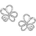10k White Gold Diamond Flower Earrings (H-I-J, I1-I2)