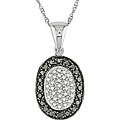 10k Gold 1/4ct TDW Black and White Diamond Necklace (HIJ, I1-I2)