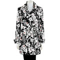 Tommy Hilfiger Black/ White Floral Trench Coat