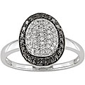 10k Gold 1/4ct TDW Black and White Diamond Ring