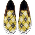 NOTW Men's Checkerboard Argyle Slip-on Shoes