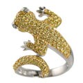 Charles Winston Yellow CZ Lizard Ring