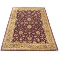 Indian Tabriz Hand-knotted Burgundy/ Olive Rug (10' x 14')