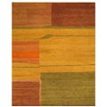 Hand-knotted Toca Gold Wool Rug (9' x 12')