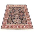 Indian Sarouk Hand-knotted Navy/ Burgundy Rug (9' x 12')