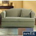 Sure Fit Stretch Stripe 2-piece T-cushion Loveseat Slipcover