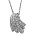 Sterling Silver 1/10ct TDW Diamond Shell Necklace