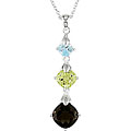 Sterling Silver Multi-gemstone Necklace