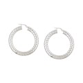 Sterling Silver Italian Braided Hoop Earrings
