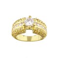14k Yellow Gold Overlay CZ Cocktail Ring