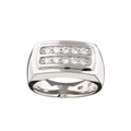 14k White Gold 1/2ct TDW Diamond Men's Ring (G-H, SI3)