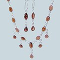 Red Rain Garnet Necklace and Earring Set (India)