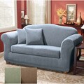 Stretch Stripe 2-piece Loveseat Slipcover