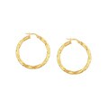 18k Gold over Silver Italian Hoop Earrings