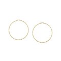 18k Yellow Gold over Silver Italian Hoop Earrings