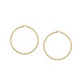 18k Gold over Silver Italian Hoop Earrings