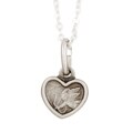 Sterling Silver 18-inch Cupid Heart Necklace