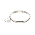 Sterling Silver Polished Bangle with Heart ID