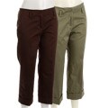 August Silk Women's Wide Cuff Cropped Pants