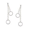 Sterling Silver Italian Designed Circle Drop Earrings
