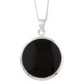 Chateau D'Argent Sterling Silver Round Black Onyx Necklace