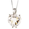 Chateau D' Argent Sterling Silver Crystal Heart Necklace