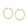 14k Yellow Gold 2ct TDW Diamond Hoop Earrings (G, I1)
