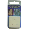 Sterling Silver 3-piece Assorted Color Nose Bones