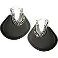 Sterling Silver Marcasite and Black Onyx Earrings