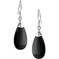 Sterling Silver Black Onyx Hook Earrings