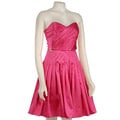 Betsey Johnson Strapless Shirred Evening Dress