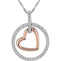 14k Gold 1/5ct TDW Diamond Circle Necklace