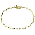 10k Yellow Gold 1/4ct TDW Diamond Bracelet