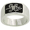 Sterling Silver 'Armor of God' Ring (Pack of 3)