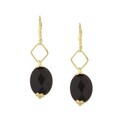Chateau D'Argent Sterling Silver Vermeille Onyx Earrings