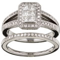 14k White Gold 1ct TDW Diamond Bridal Rings Set (G-H, SI3)
