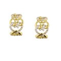 Chateau D' Argent Sterling Silver Vermeil CZ Earrings