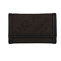 Prada Dark Brown Logo Jacquard Canvas Key Case