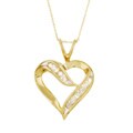 10k Yellow Gold 1/2ct TDW Diamond Heart Necklace